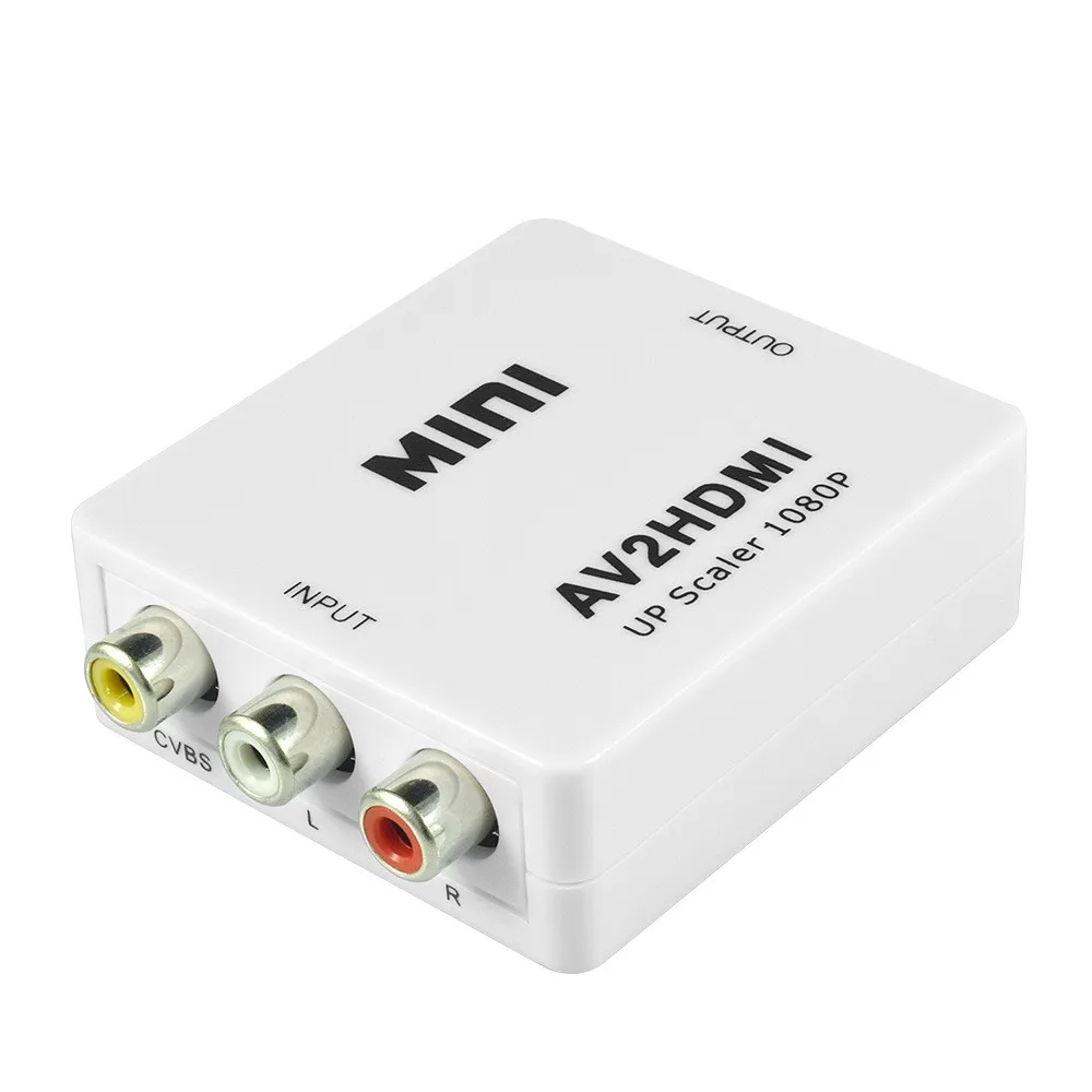 محول AV صغير إلى HDMI محول صوت وفيديو عالي الوضوح أسود/أبيض HD محول الوسائط المتعددة لألعاب المسرح المنزلي والكمبيوتر الشخصي #3