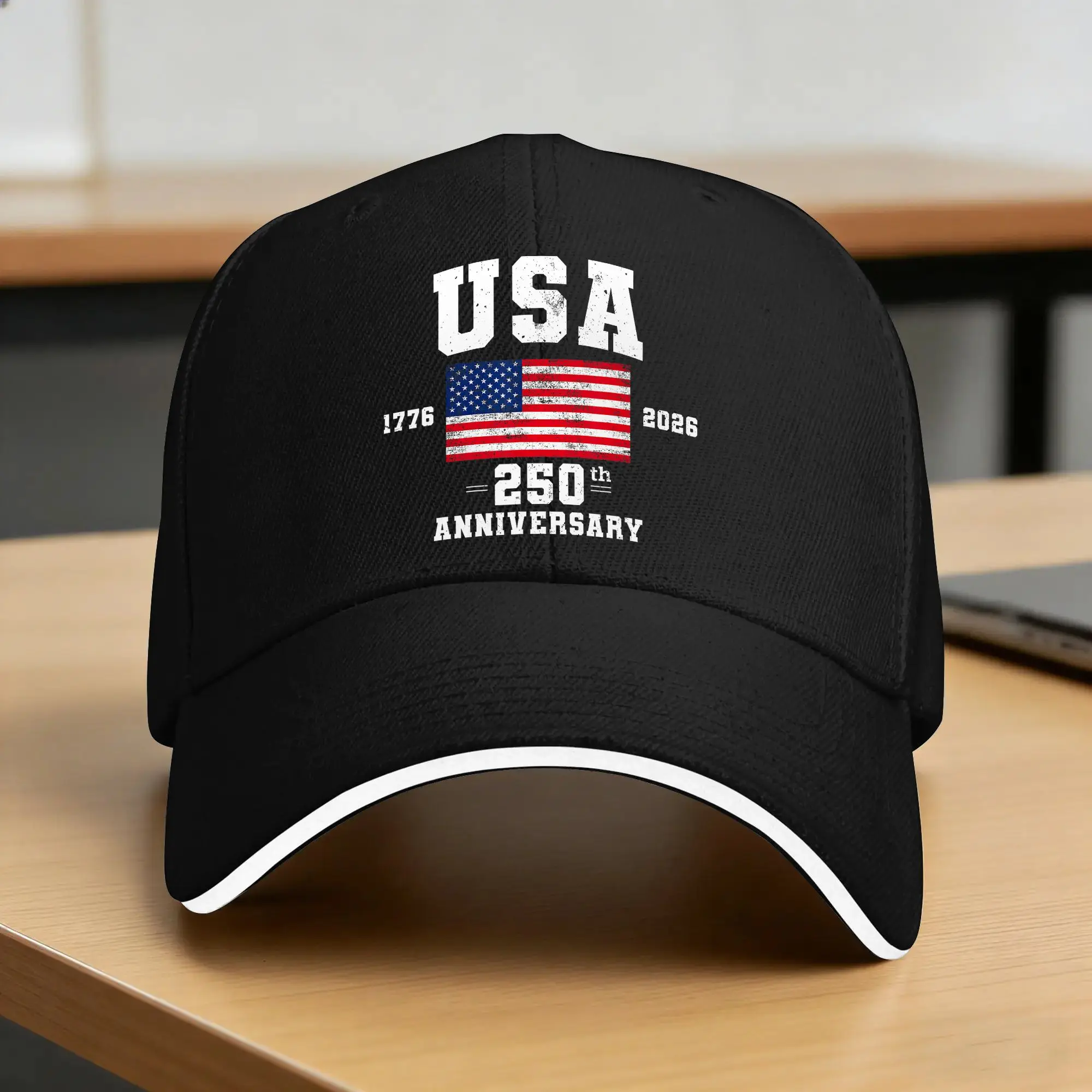 Summer 4th of July America US Flag Patriotic 250th Anniversary USA Baseball Cap Outdoor Sports Hats Female Male Sun Snapback Cap