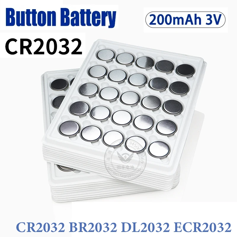 

Original 200mah CR2032 CR 2032 3V lithium battery suitable for watch calculator watch remote control electric toy button battery