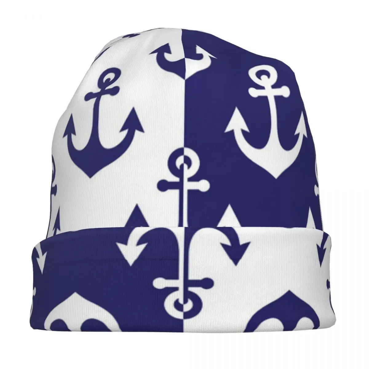 Nautical Anchor Naval Bonnet Hats Fashion Outdoor Skullies Beanies Hats Men's Women's Warm Multifunction Cap