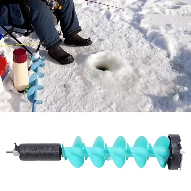 Ice Drill Auger Winter Fishing Ice Breaker Impact Resistant Auger Rotation Diameter 6in Nylon Floating Water Electric Drill Tool