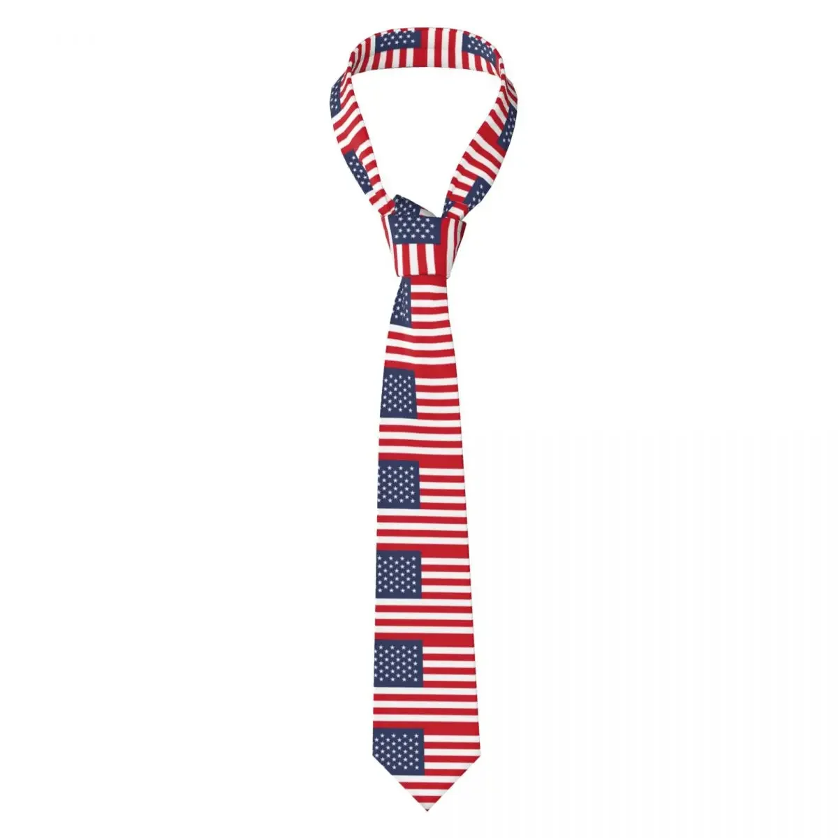 

Mens Tie Classic Neckties Usa Flag Narrow Collar Slim Casual Tie Accessories Gift