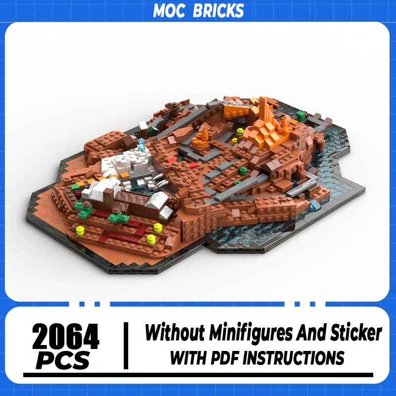 

Moc строительные блоки Big Thunder Mountain Railroad микромасштабные кирпичи модель DIY сборка строительная игрушка праздничные подарки на день рождения