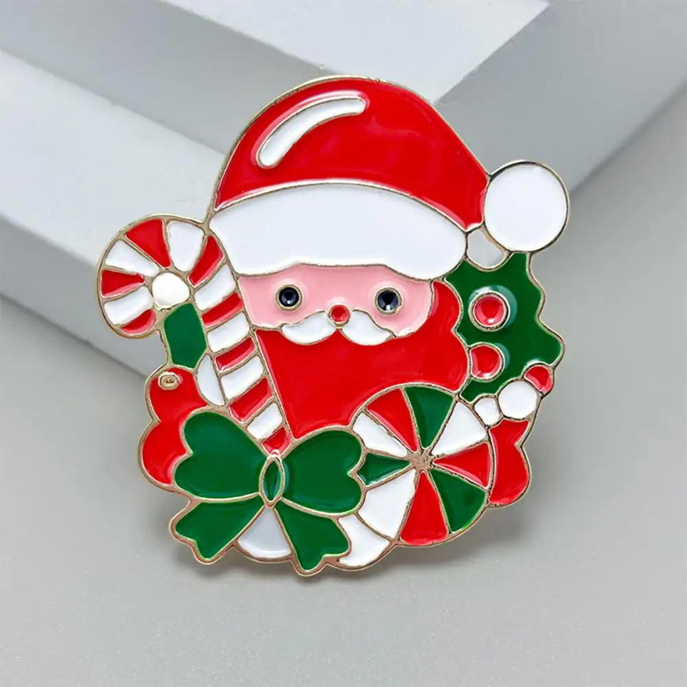 Santa Claus Brooch Enamel Cartoon Father Christmas Pin Sweater Coat Backpack Decor Clothing Accessories Festival Holiday Gift