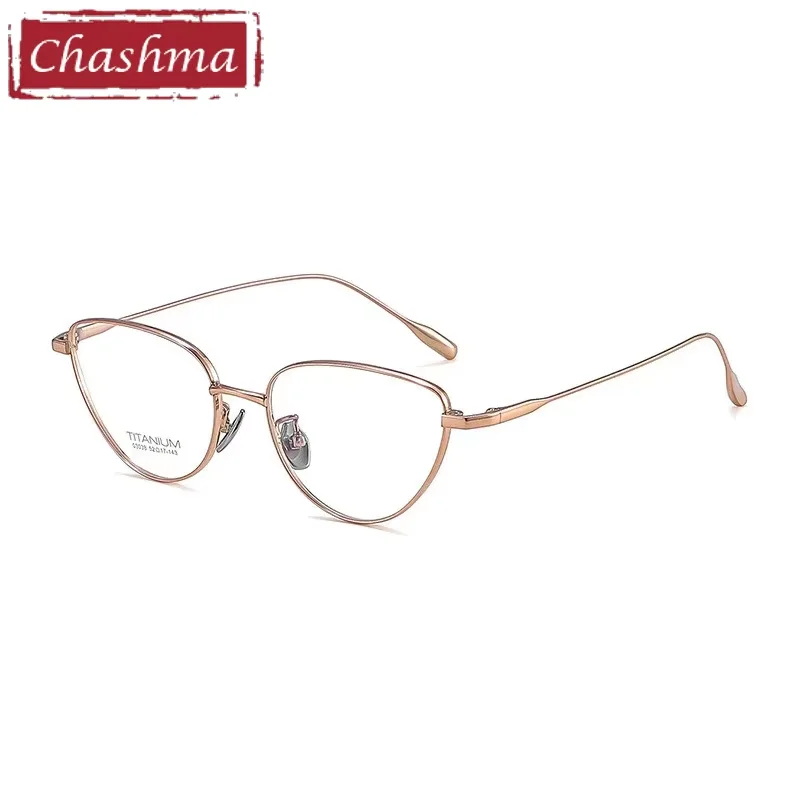 Chashma Prescription Glasses Women Cat Eye Optical Fashion Titanium Eyeglasses Frames for Myopia Presbyopia Female Spectacles