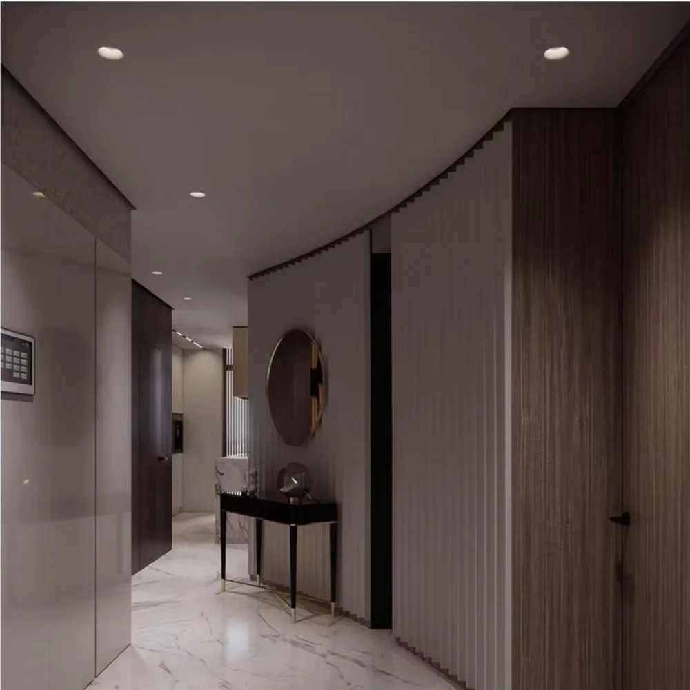 LED tube light without decoration, round dimmable COB high-end embedded ceiling spotlight, room decoration lighting