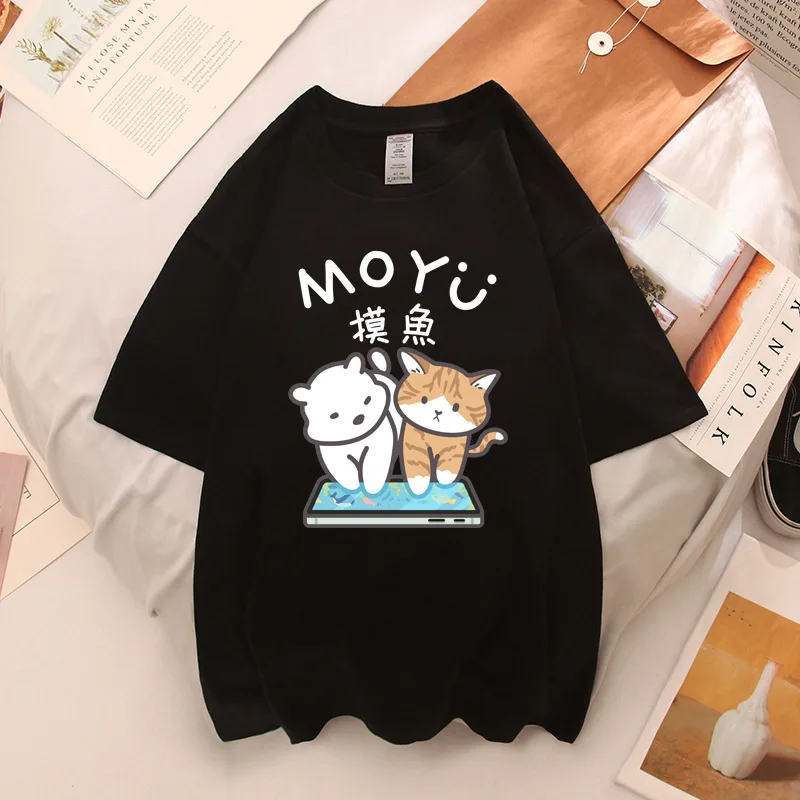 تيشيرت نسائي مطبوع عليه رسومات ، توبات نسائية ، قميص بلوفر ، ملابس كاواي ، زي هاراجوكو ، ملابس شارع ، ملابس فتيات ، لطيف