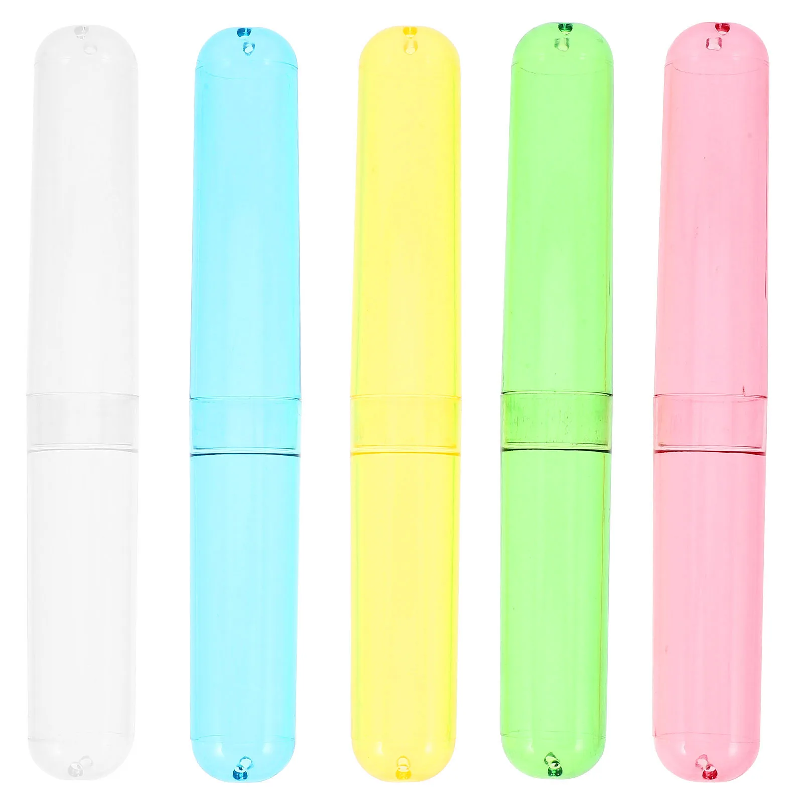 5Pcs Portable Toothbrush Holder Travel-Friendly Toothbrush Storage Case with Smooth Edges for Easy Carrying and Organization