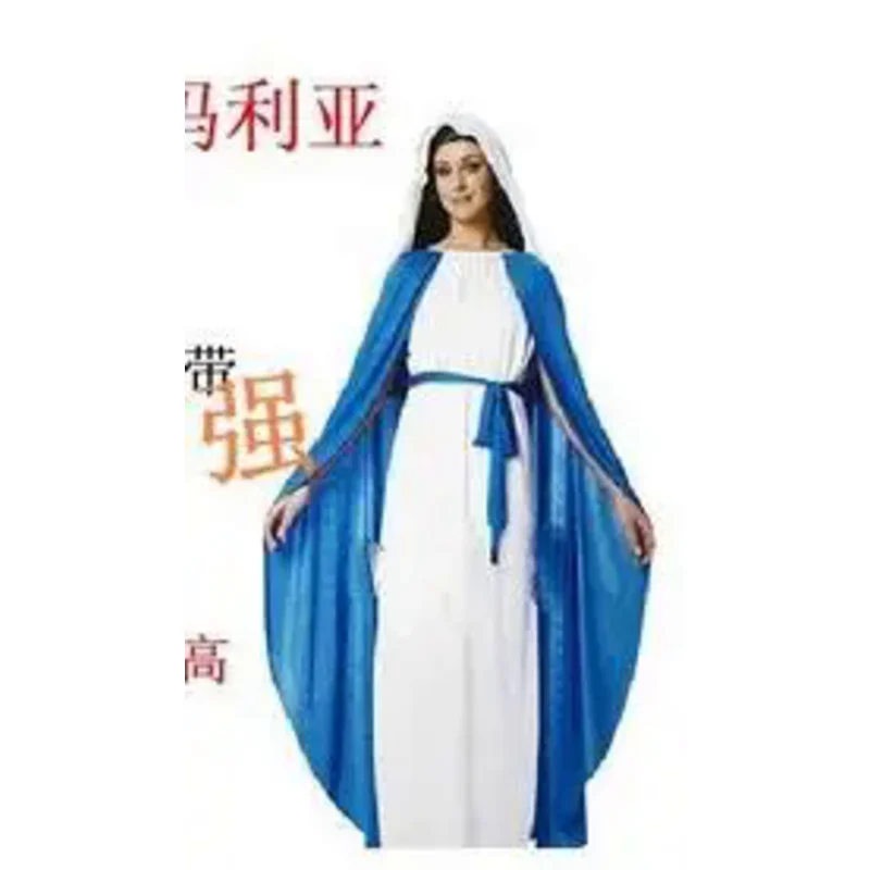 Women Men Child Nun Priest Costume Adults Jesus Virgin Mary Cosplay Costumes Masquerade Party Dress Halloween Christmas Purim