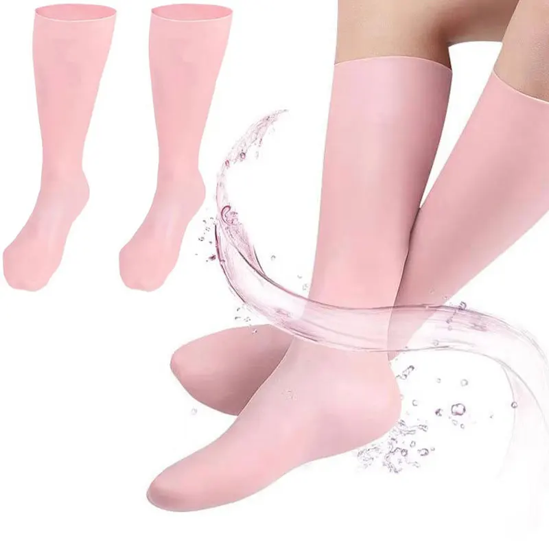 1Pair SEBS Foot Skin Care Socks Moisturizing Whitening Exfoliate Protectors Anti Cracking Reusable Soft Elasticity Socks