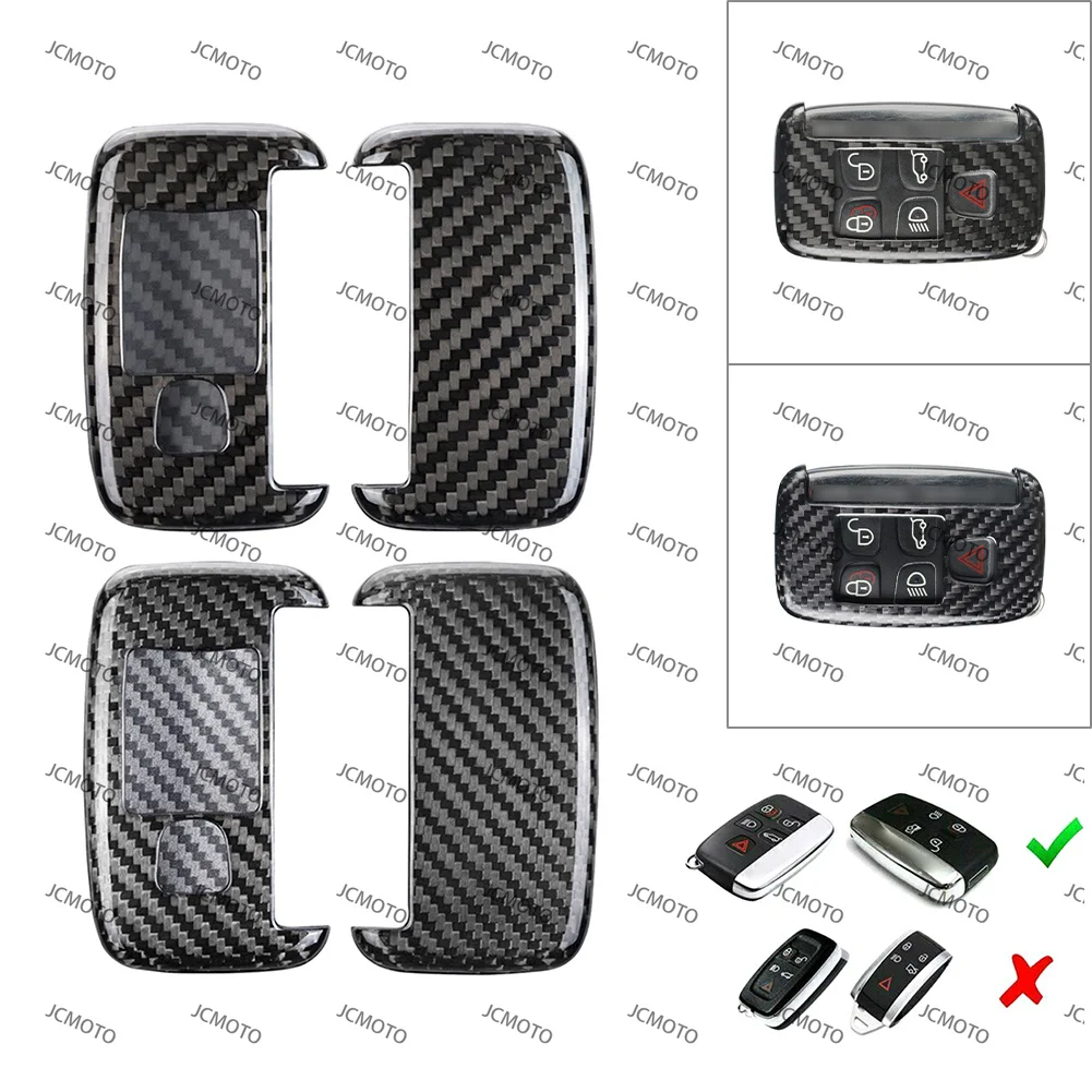 For Jaguar F-Pace F-Type XE For Land Rover Discovery Range Rover Freelander Car Remote Key Shell Cover Case Carbon Fiber Housing