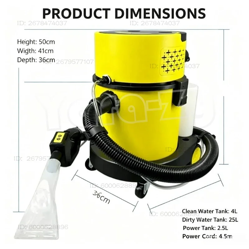 3-in-1 Wet Dry Blow Vacuum Cleaner RL208 – Sofa Upholstery Spray Extraction Cleaning Machine