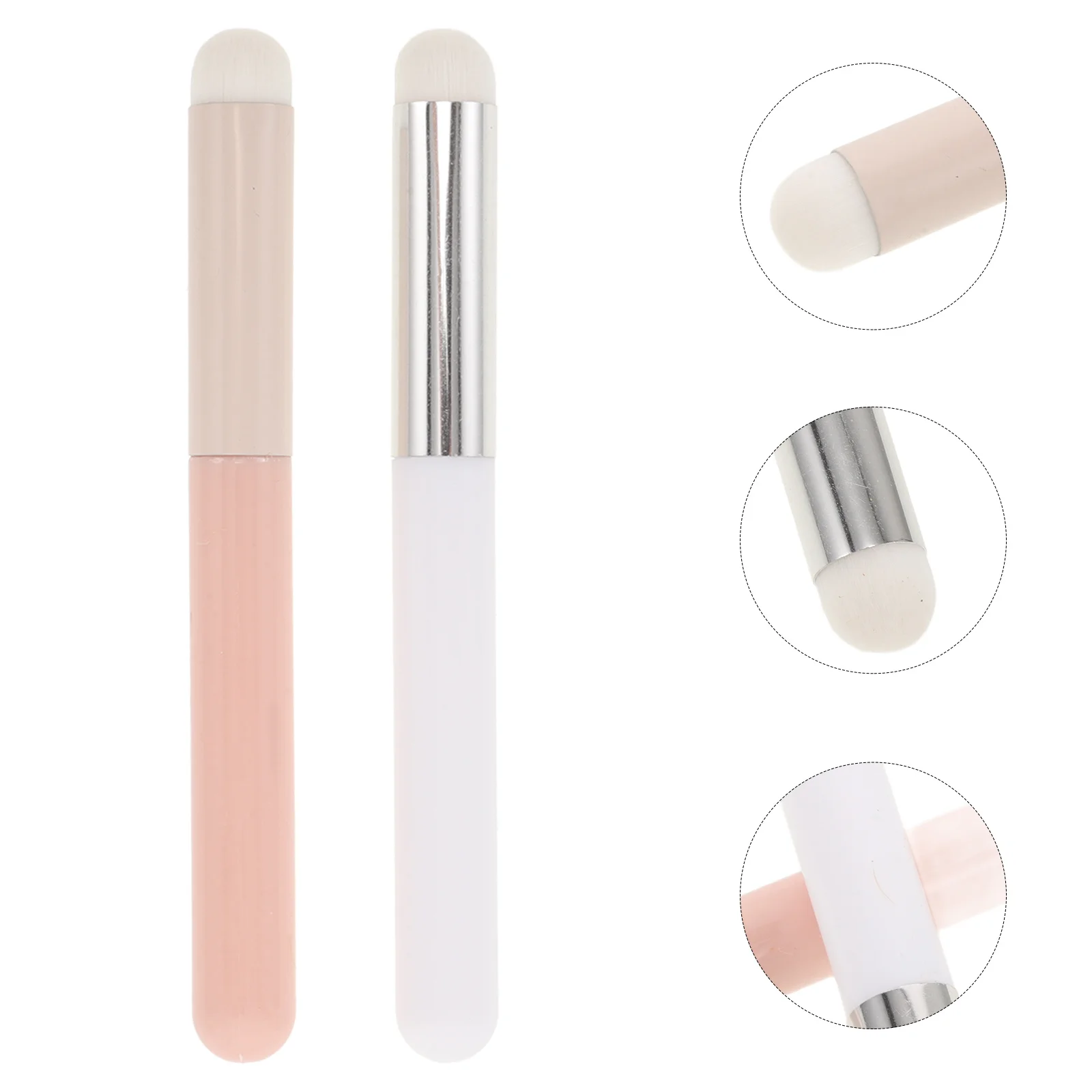 Set di 2 pennelli per labbra ultra morbidi con design a testa di fungo per un'applicazione precisa del rossetto, facile da applicare, lucidalabbra e balsamo