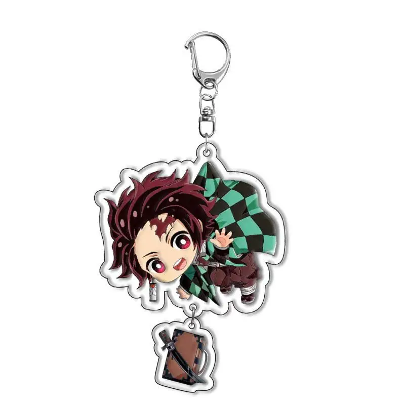Demon Slayer Kamado Tanjirou Nezuko Agatsuma Zenitsu Tomioka Giyuu Cartoon Character Keychain Pendant Accessories Pendant Gift
