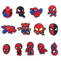 Hot 13Pcs Spider-Man Shoe Charms Set Crocs novelty Accessories beautiful Clogs Sandals Garden Shoe Funny Jibz for boys Gifts