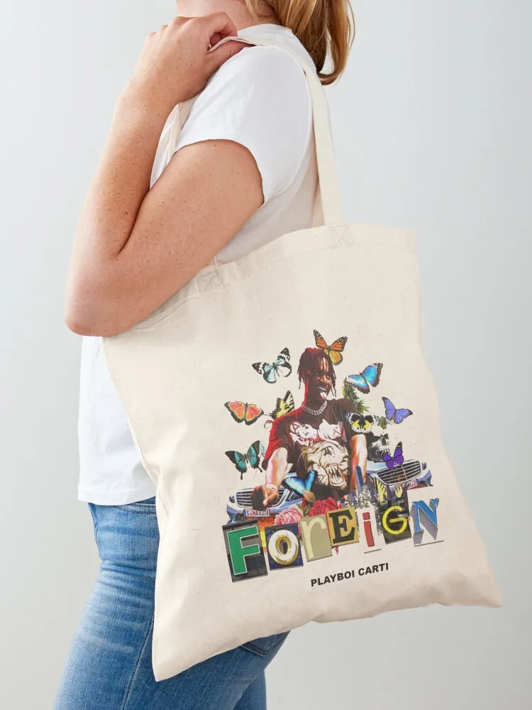 

Playboi Carti Foreign Tote Bag Eco bag Portable shopping bag Custom tote men's