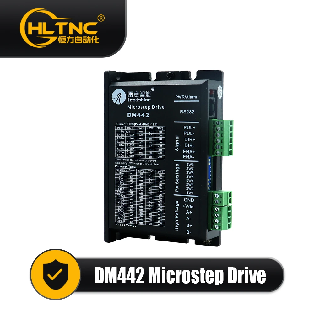 1.46 ~ 4.2A مرحلتين مفتوحة حلقة محرك متدرج رقمي سائق DM442 محرك ل Nema 23 محرك متدرج
