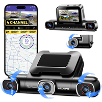 AZDOME Dash Cam M660 2K+3*1080P 4CH Car DVR GPS 5G Wifi Built-in 128GB eMMC Voice Control 24H Parking Monitor Super Night Vision