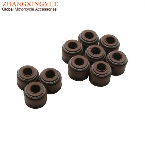 10pc GY6 Valve Oil Seal For 50cc 70cc 110cc 125cc 150cc 139QMI 152QMI 157QMJ 4T ATV Scooter Engine