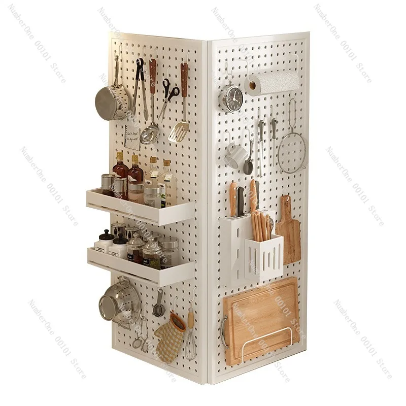 Kitchen Perforated Storage Rack, Wall-mounted Knife Rack, Chopstick Holder, No-drill Space-saving Organizer,Sturdy and Practical