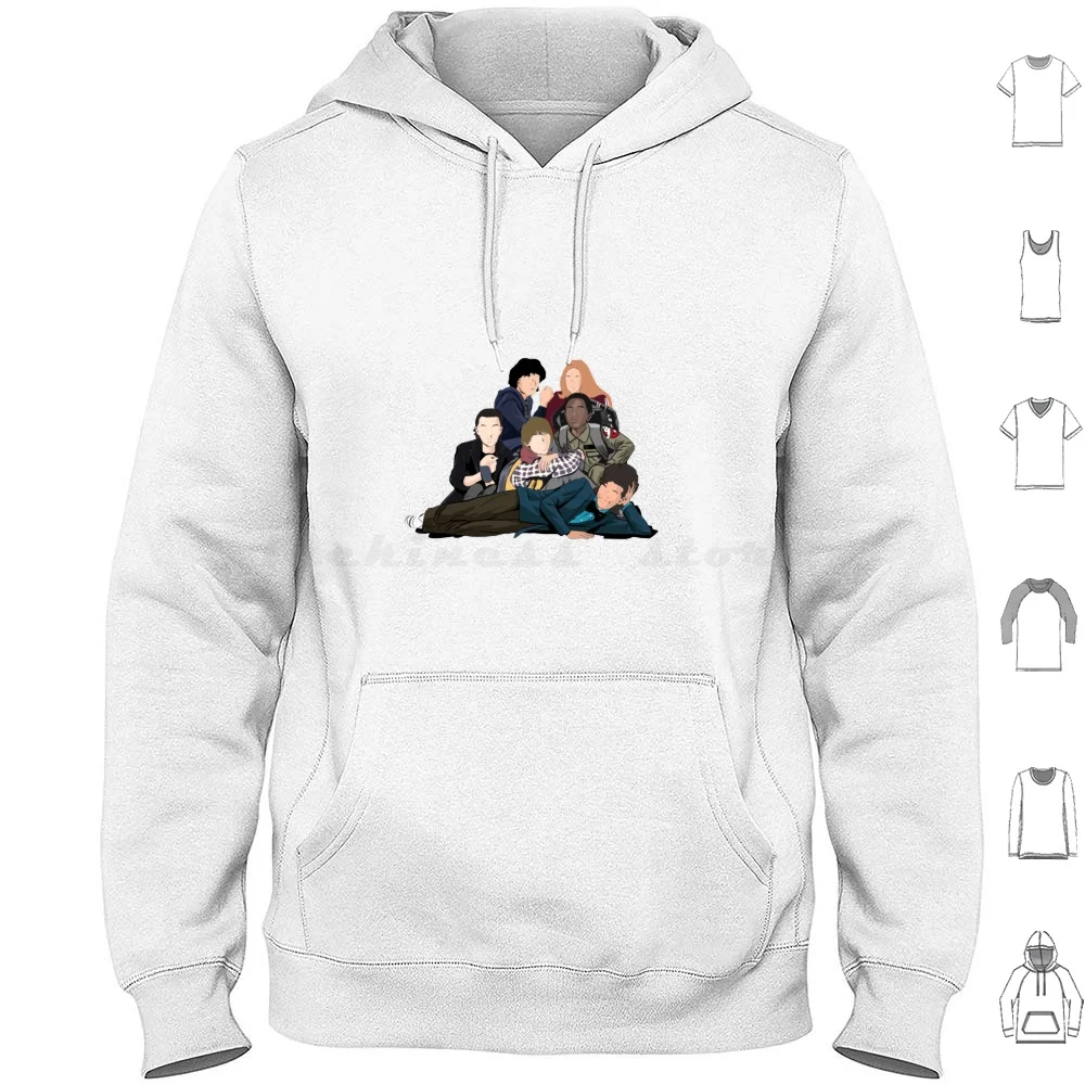 Hoodies Long Sleeve Netflix Finn Wolfhard Sadie Sink Millie Bobby Brown Gaten Matarazzo Caleb Mclaughlin Noah Schnapp