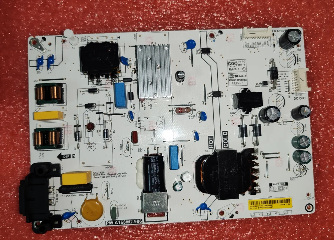 

PW.A168W2.986 LED TV power board with constant current, physical photo