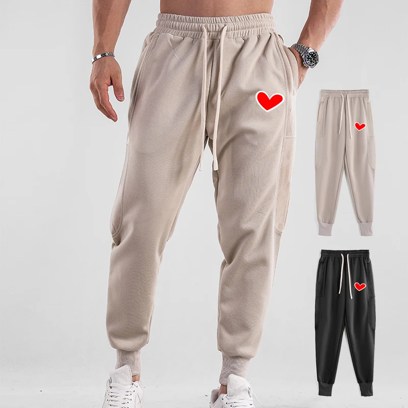 Autumn Pants Men Fitness Sportswear Tracksuit Elastic Waist SweatpantsTrousers Loose Gyms Jogger Track Pants Mens