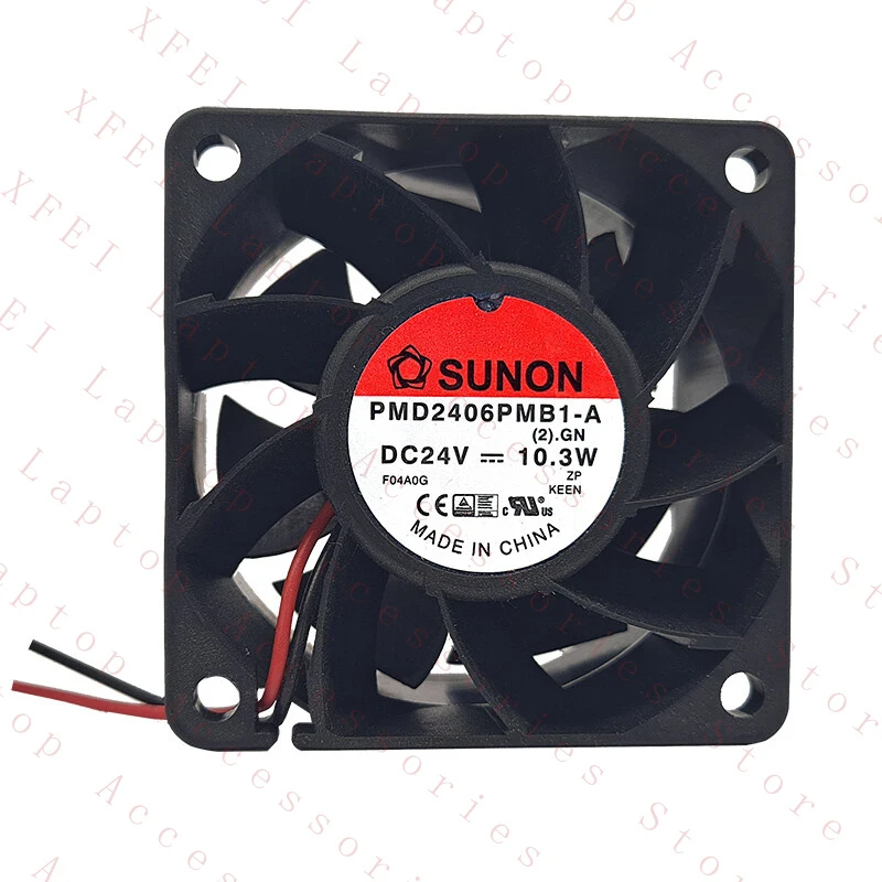 

D 1PC PMD2406PMB1-A Cooling Fan PMD2406PMB1-A(2).F.GN 24V 6038 10.3w 2-wire New