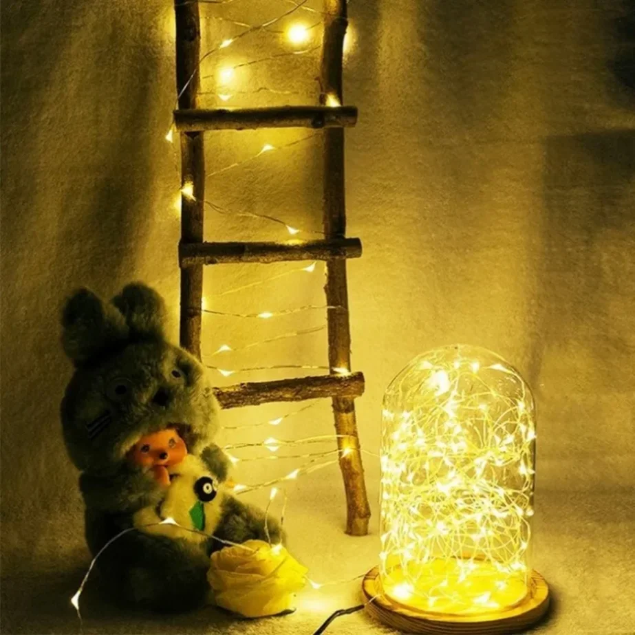 5m~1m LED Copper Wire Fairy Lights Battery Powered LED String Lights Party Wedding Indoor Christmas Decoration Garland Lights image 3