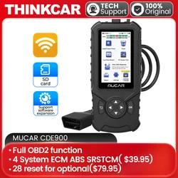 MUCAR CDE900 OBD2 Scanner Full OBD2 Car Code Reader Diagnostic Scan Tool Android 6.0 Auto VIN Scan Emission Test Free Update