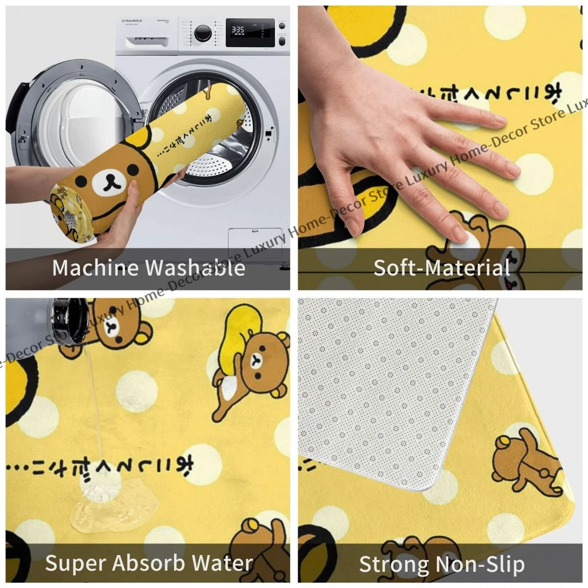 Rilakkuma orsetto camera da letto Mat Kawaii zerbino cucina tappeto balcone tappeto decorazione della casa