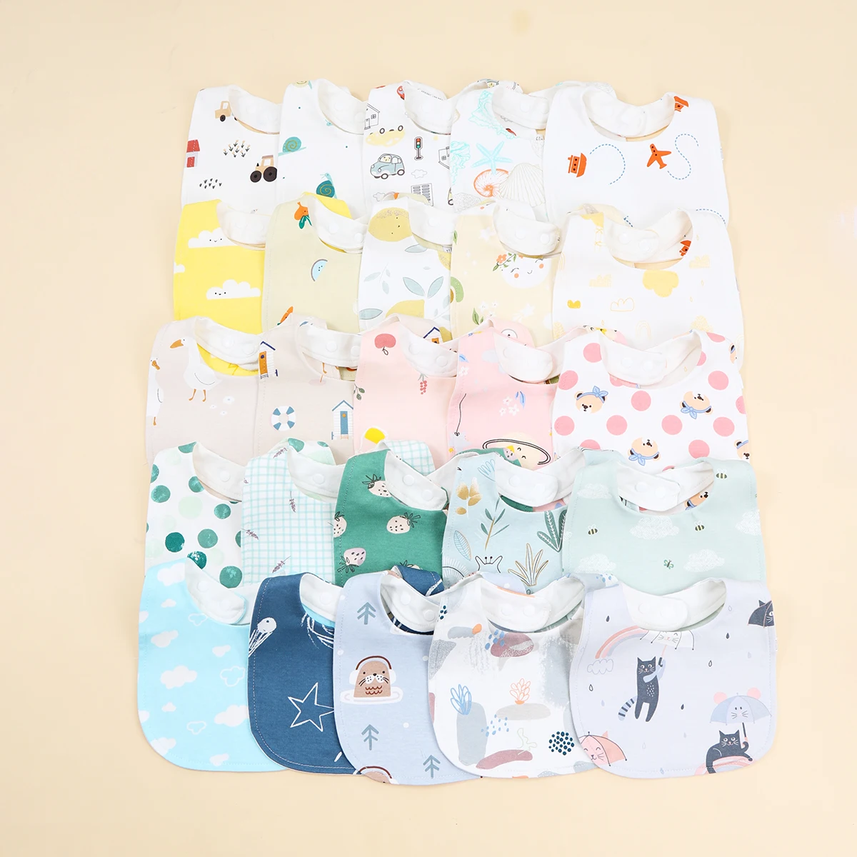 5Pcs Baby Bibs Burp Clothes Cotton Newborn Bibs for Girls Boys Baby Stuff Infant Accessories Toddler Saliva Towels Baby Care