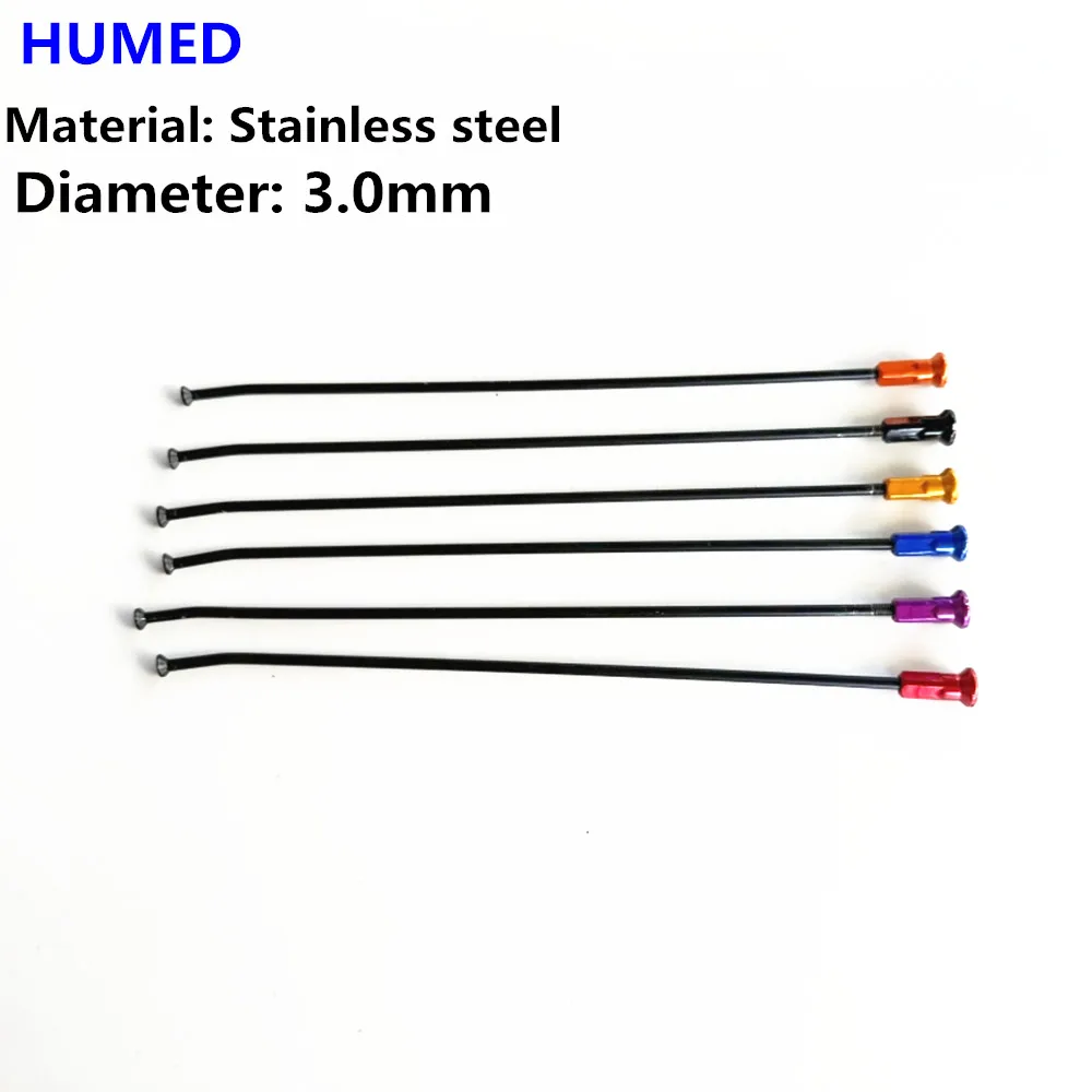 36pcs/lot E-Motorcycle Spoke 21/18/17 Inch Stainless Steel Black Diameter 3mm Steel Wire Motorcycle Wheel Steel Wire