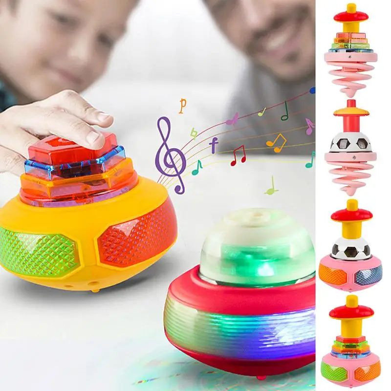 

Flash Light Spinning Tops Flashing Gyro Toy For Kids Portable Spinning Top Toy Desktop Flat Gyro Toy Kid Winding Toy accessories