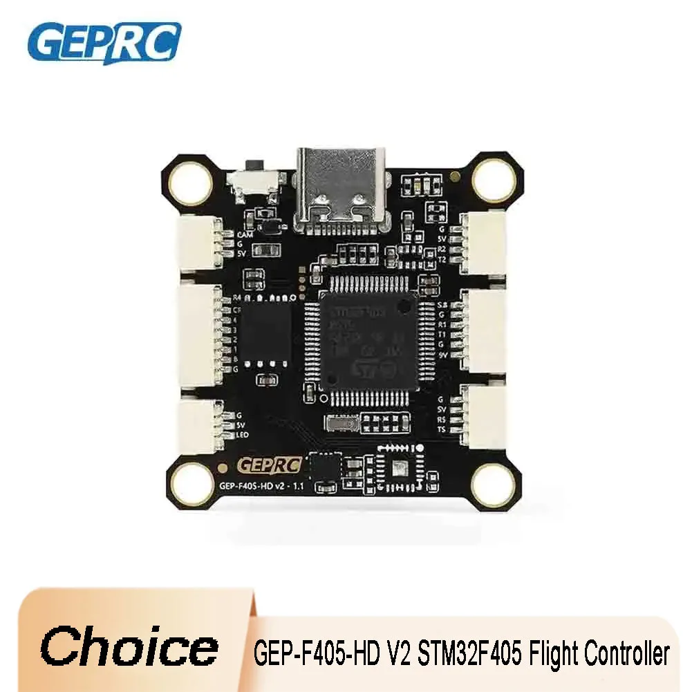 

GEPRC GEP-F405-HD V2 FC: STM32F405, Type-C, 3-6S LiPo, 7,7 г — FPV Quad для фристайла