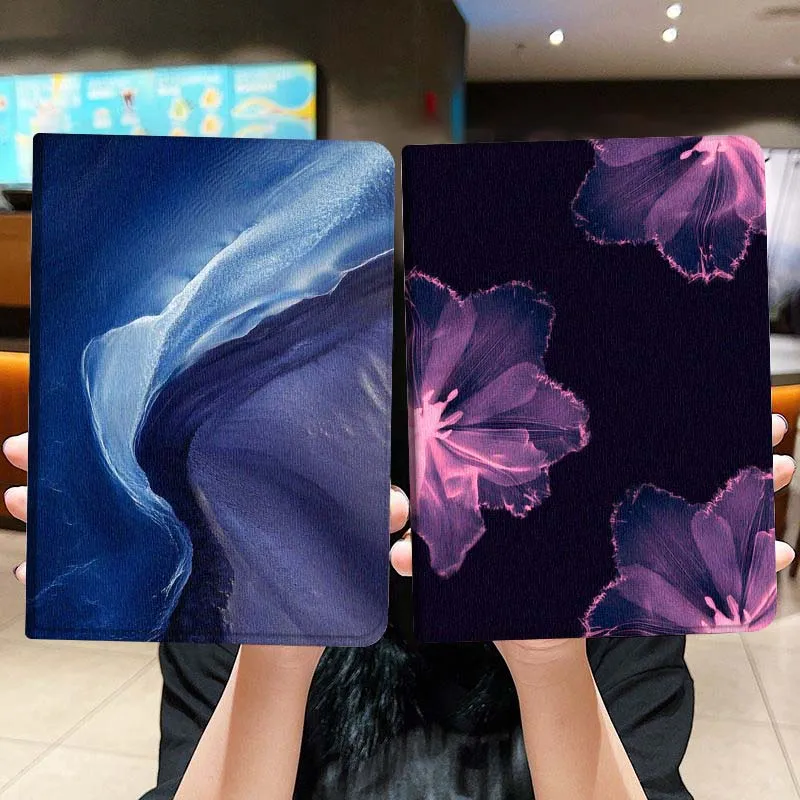 

Blue Abstract Curved Texture Gift Tablet Case For Lenovo Xiaoxin Legion Pad Tab Pro GT Y700 Gen4 2 11 P11 M10 K10 3rd Plus Gen