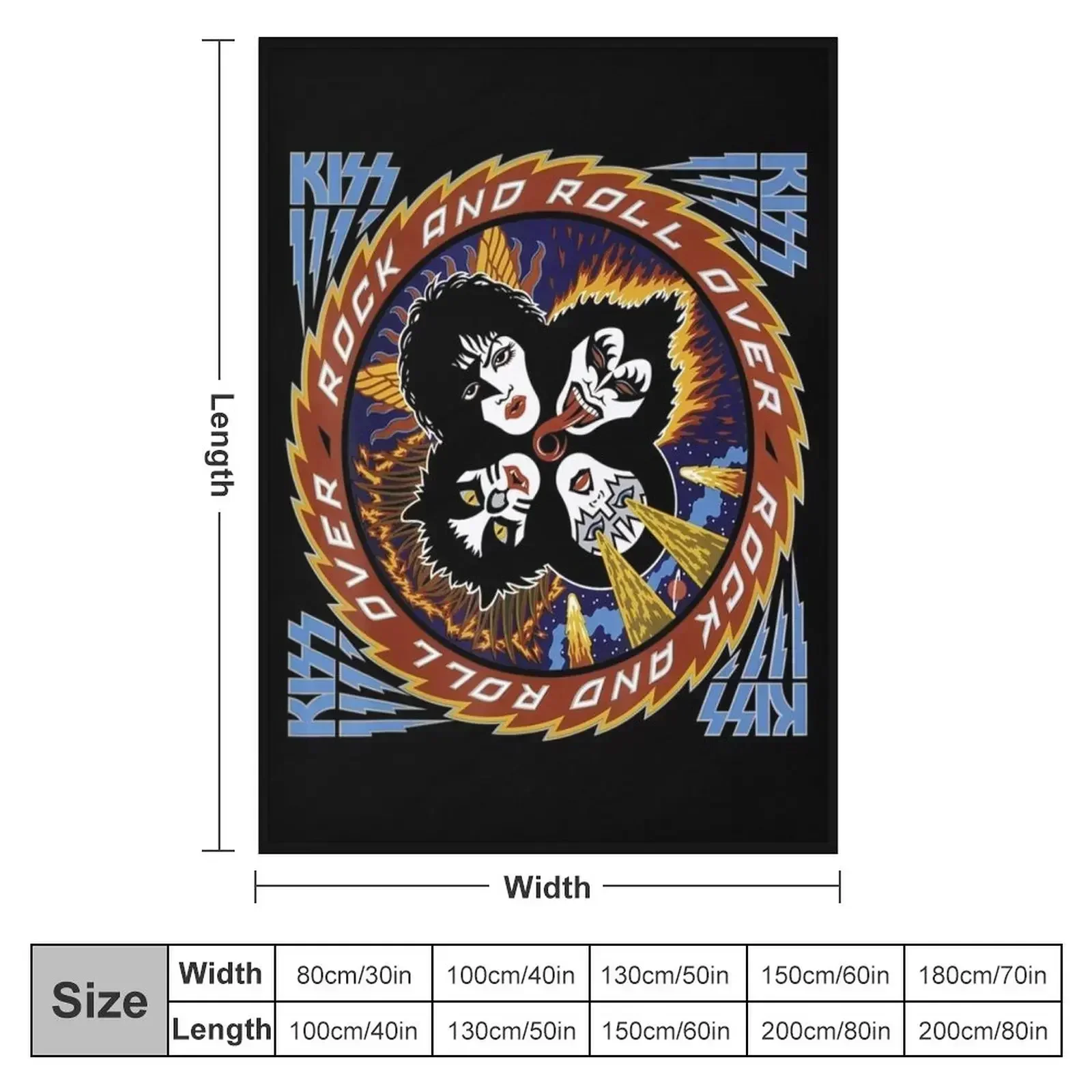 Rock and Roll Over 40 Throw Blanket couch cozy soft plush fuzzy picnic outdoor blanket