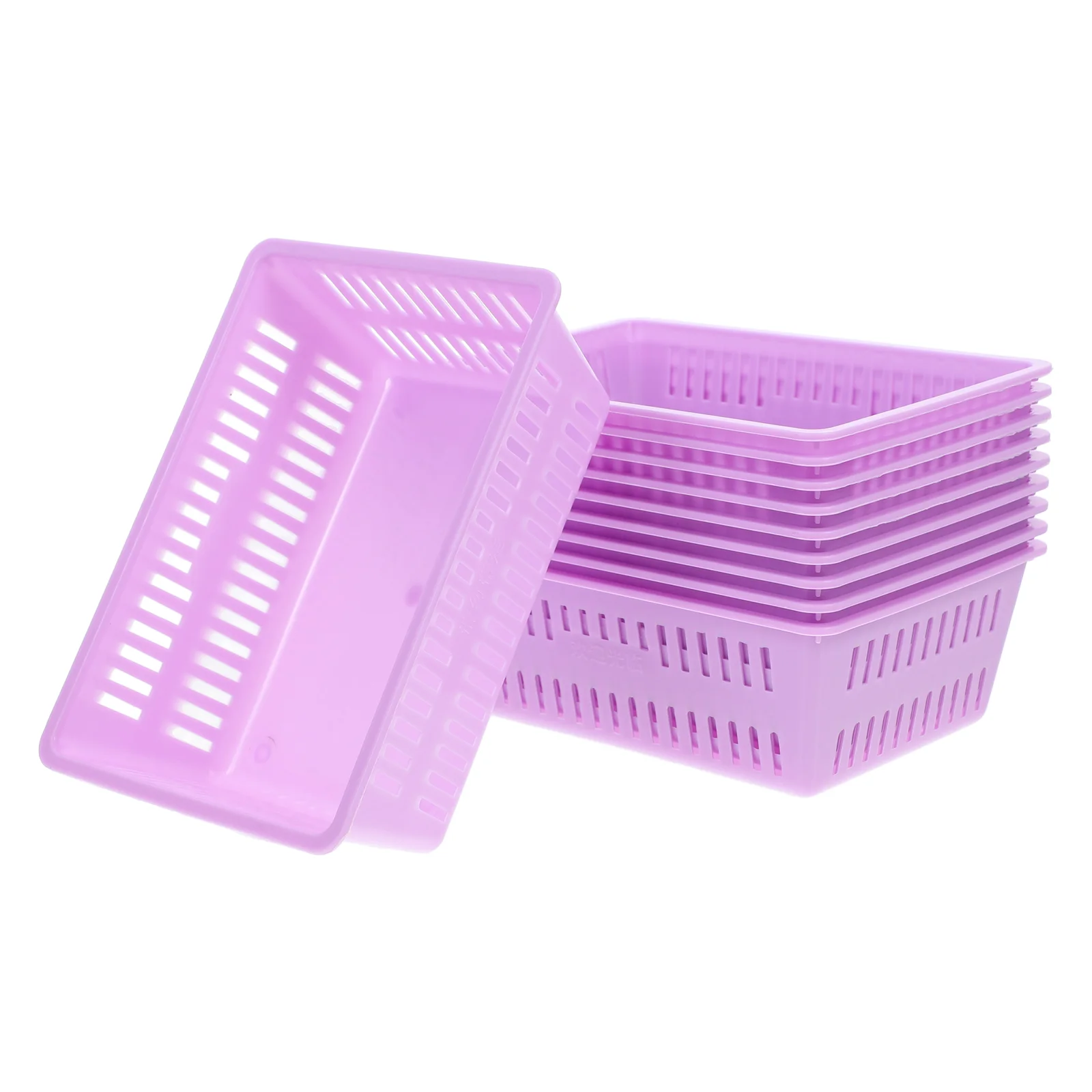 

10 PCS Game Machine Coin Basket Storage Bins Holders Sundries Organizer Purple Baskets Plastic Desktop Containers for Coins