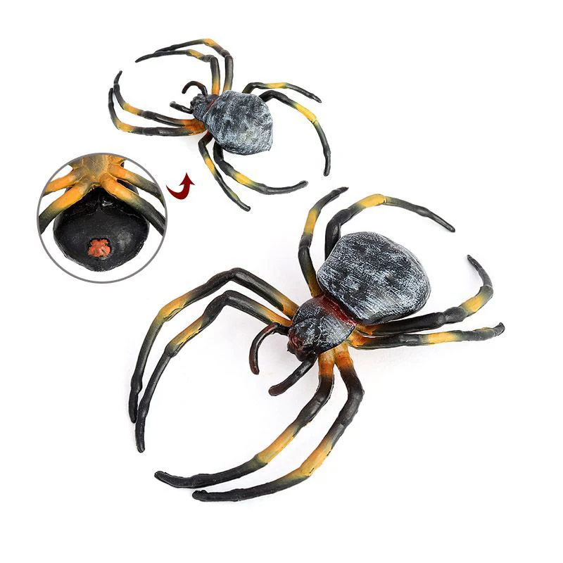 Modelo de Animal de simulación de insectos para niños, araña dorada, juguetes de broma de Halloween, Juguetes Educativos de ciencia cognitiva, regalos para niños