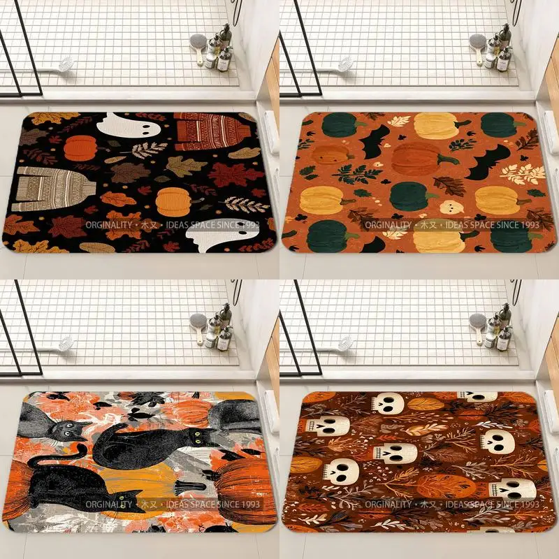 

Коврик с рисунком на Хэллоуин, украшение для гостиной, домашний диван, нескользящий ковер, кабинет, спальня, татами, детский мягкий напольный коврик