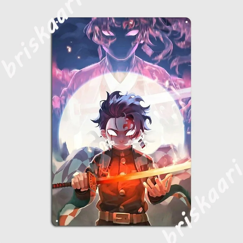 Slayer Demon Metal Plaque Poster Printing Plaques Living Room pub Tin sign Anime Posters