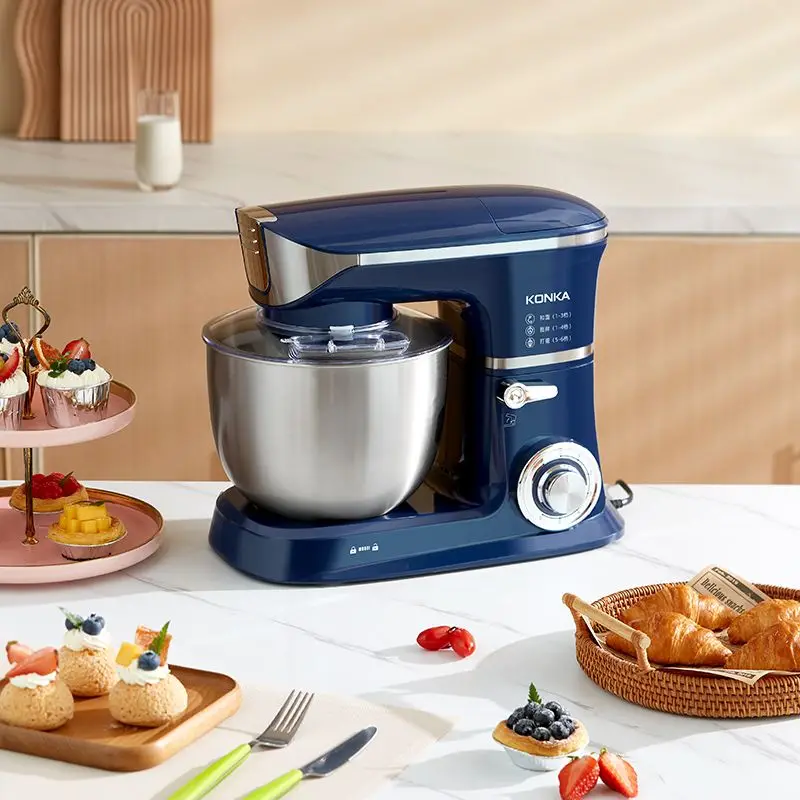 ماكينة شيف منزلية متعددة الوظائف سعة 6 لتر، ماكينة عجان أوتوماتيكية بالكامل، لخلط الحليب والضرب على البيض