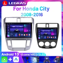 2Din Android 15 Car Stereo Radio For Honda City 2008 - 2016 FM Multimedia Video Player GPS Navigation RDS Carplay Auto Head unit