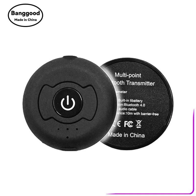 

H366T One To Two Wireless Audio Bluetooth Transmitter 4.0 Simultaneously Connected To Two Headphone Adapters in Stock