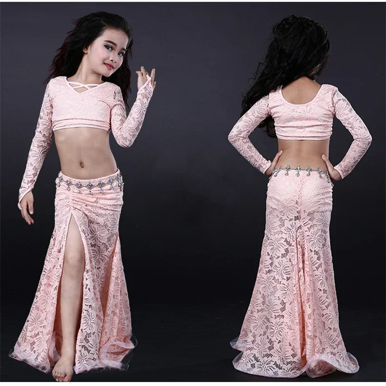 Children child girl kid Bellydance oriental Belly Indian dance dancing costume clothes bra belt scarf ring skirt dress set suit