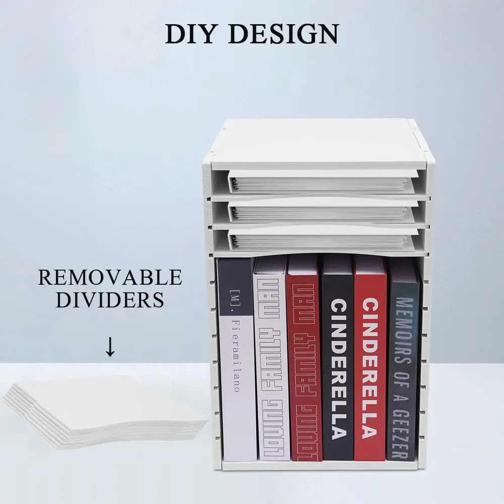 Vertical Desktop Sorter, 11 Slots Wooden Mail Organizer, Paper Sorter Organizer with 11 Slots Adjustable, Construction Paper Sto