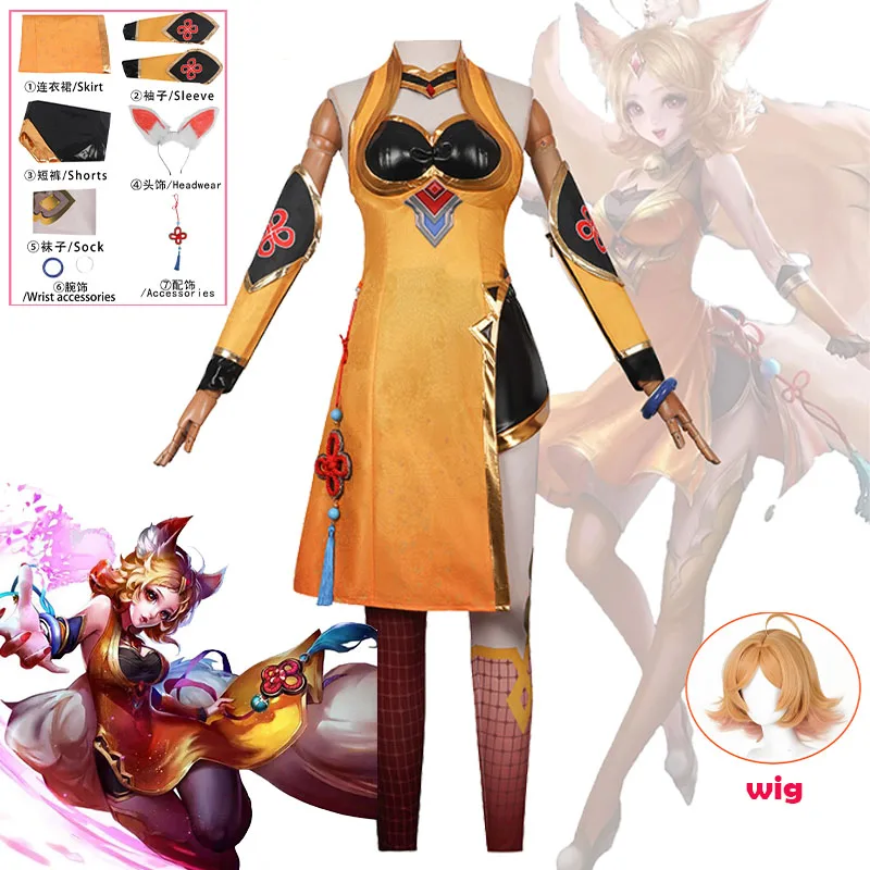 Disfraz de cosplay del anime Game Ho nori of Kings Daji, vestido sexy con bonitas costuras, trajes de cosplay para mujeres en la convención.