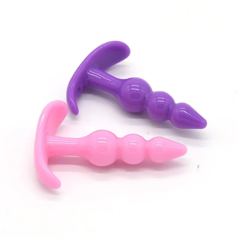 Anal Plug Small Anal Beads Stimulator Butt Plug G-spot Prostate Massager Silicone Adult Sex Toys Erotic Products for Woman Men