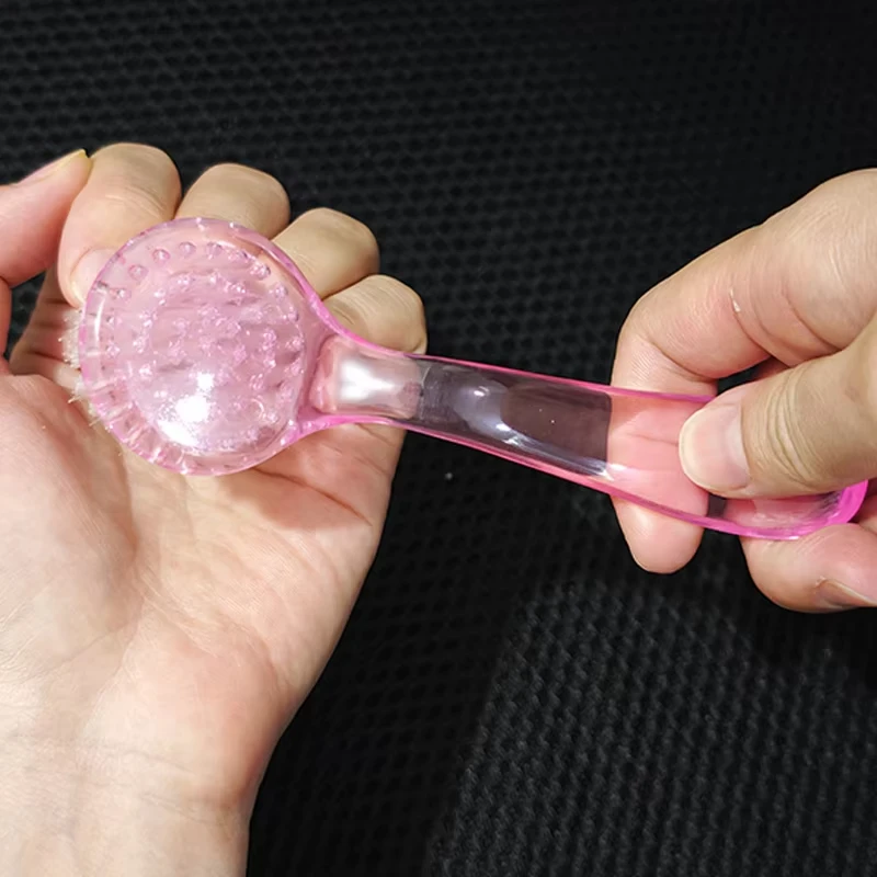 1個入り マニキュアネイルクリーニングブラシセット 丸型ヘッド アクリルブラシ ダスト・パウダー除去ツール サロン用 女性・女の子用ケア
