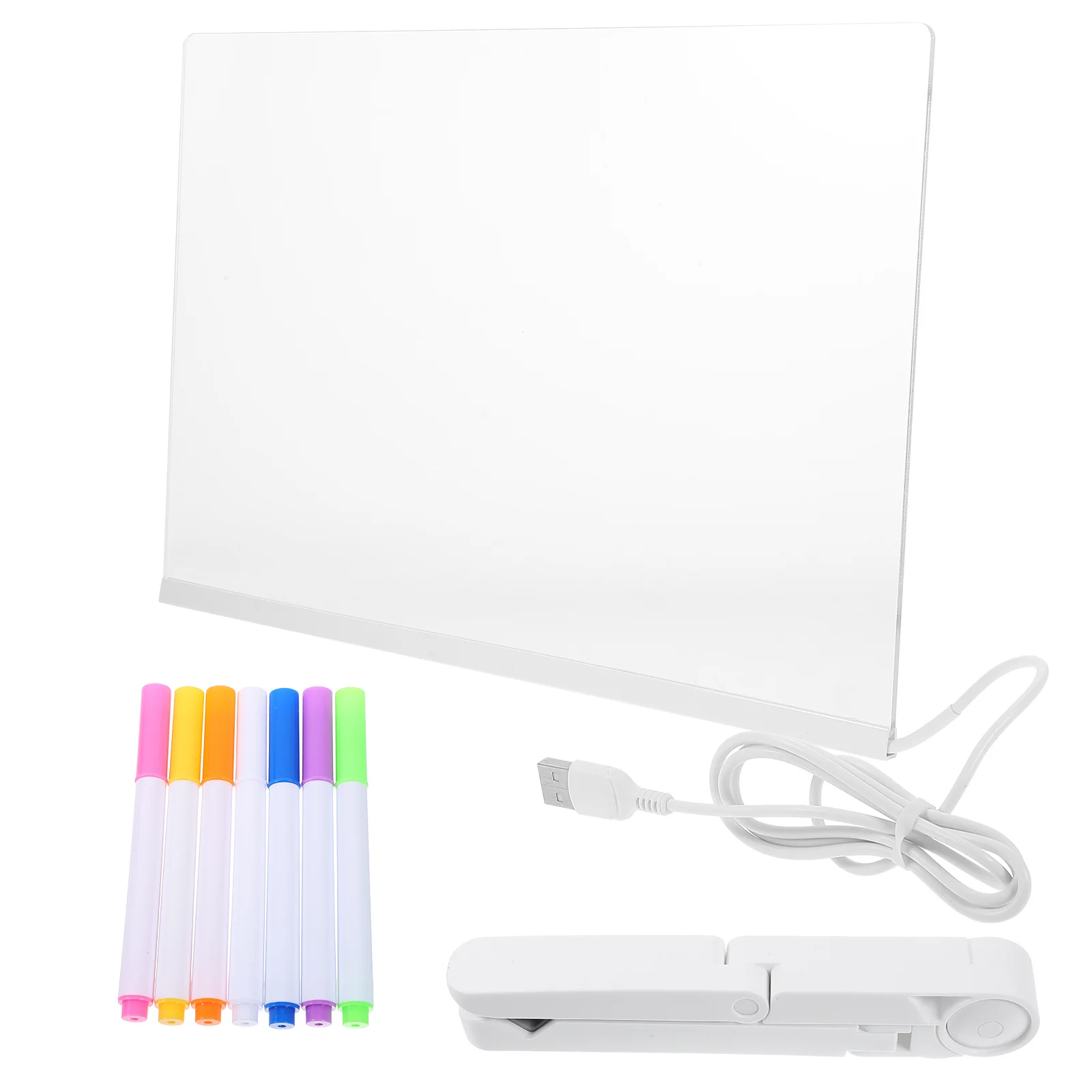 

1 set 1 Set Usb Luminous Acrylic Message Board For Home Office Wedding Party Multi-Function Erasable Writing Board Desktop Memo